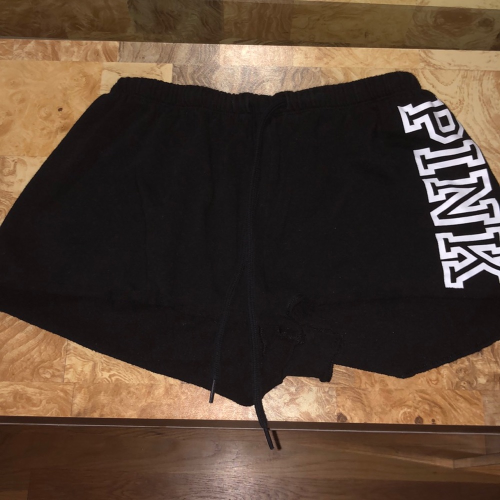 Pink Victorias Secret Black and White Shorts
